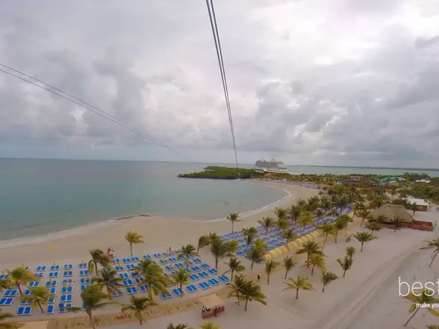 Zipline Over the Ocean On This Cruise Line Private Island