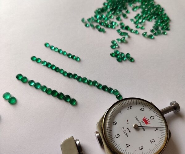 2-5mm calibrated Zambian emeralds