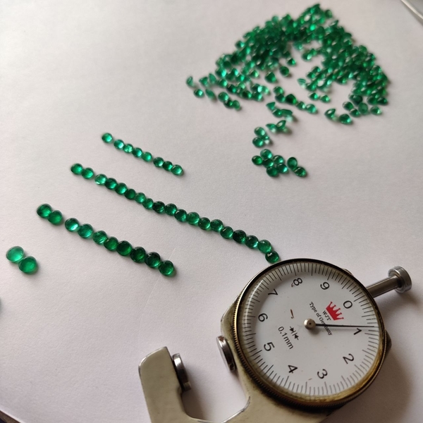 2-5mm calibrated Zambian emeralds