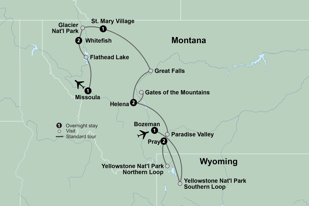Montana: Exploring Big Sky Country featuring Yellowstone & Glacier National Parks