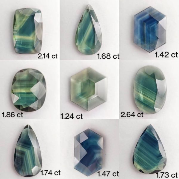 A tablet parti sapphire lot, Photo Courtesy-NGM