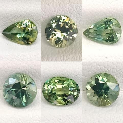 AUSTRALIAN GREEN SAPPHIRES PARTI AND TEAL SAPPHIRES Teal Sapphires Parti Sapphires