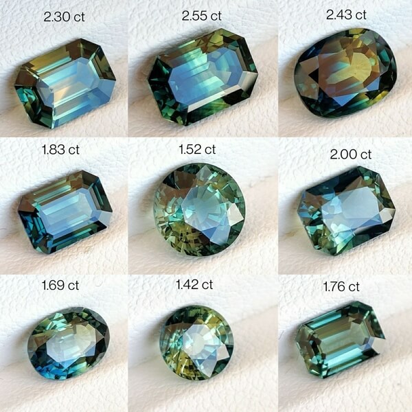 Australian mermaid sapphire lot