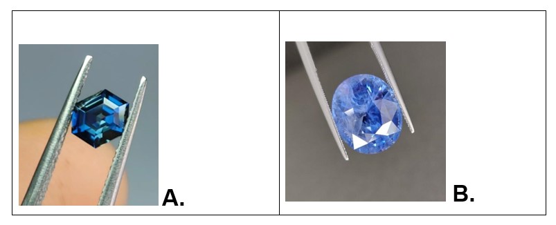 Australian Sapphire(A) Ceylon Sapphire (B)