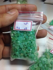 Chrysophrase cabochons