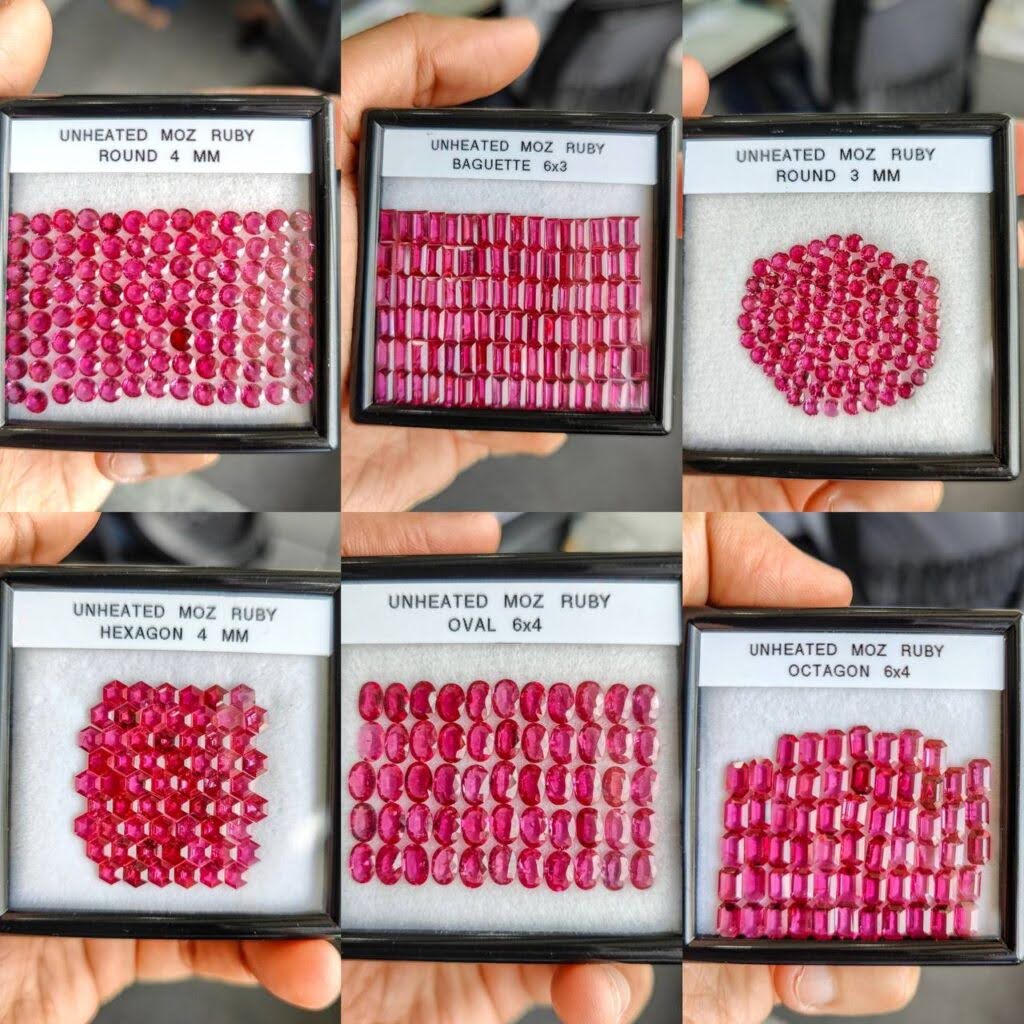 Different Cuts and Size of Rubies