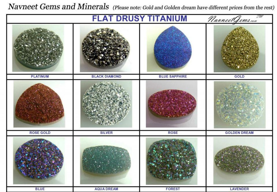 Drusy Quartz Color Chart