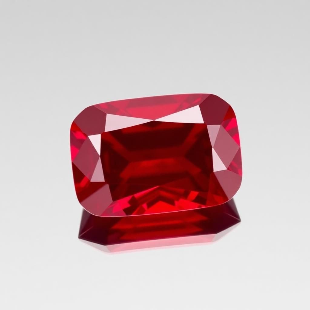 Elongated Cushion Cut Mozambique Ruby