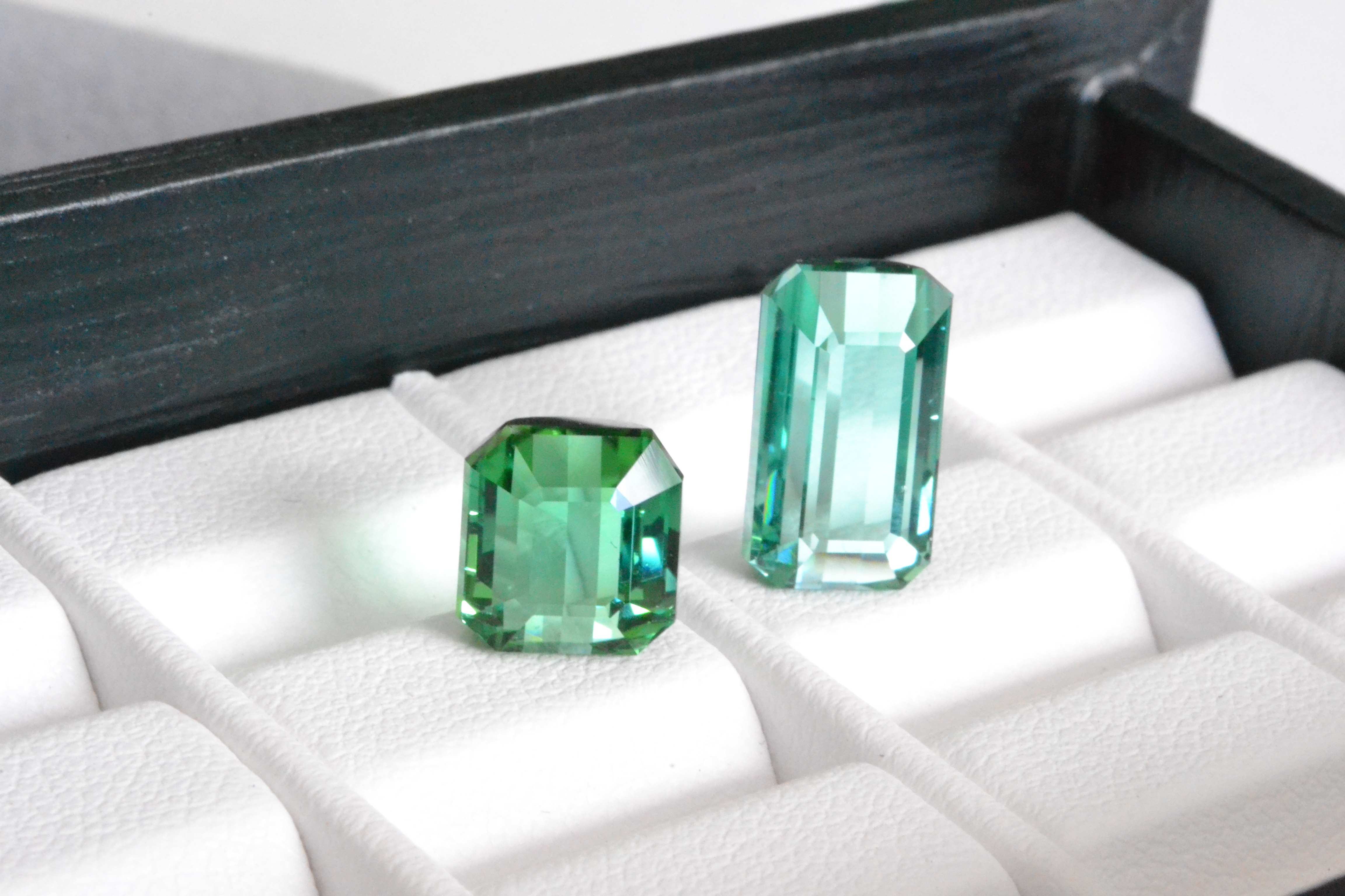Emerald Cut Mint Tourmalines
