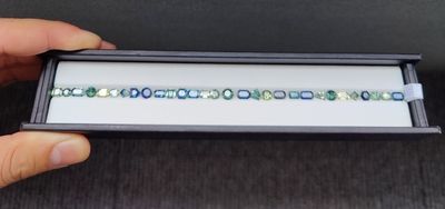 Fancy cut teal sapphires lot