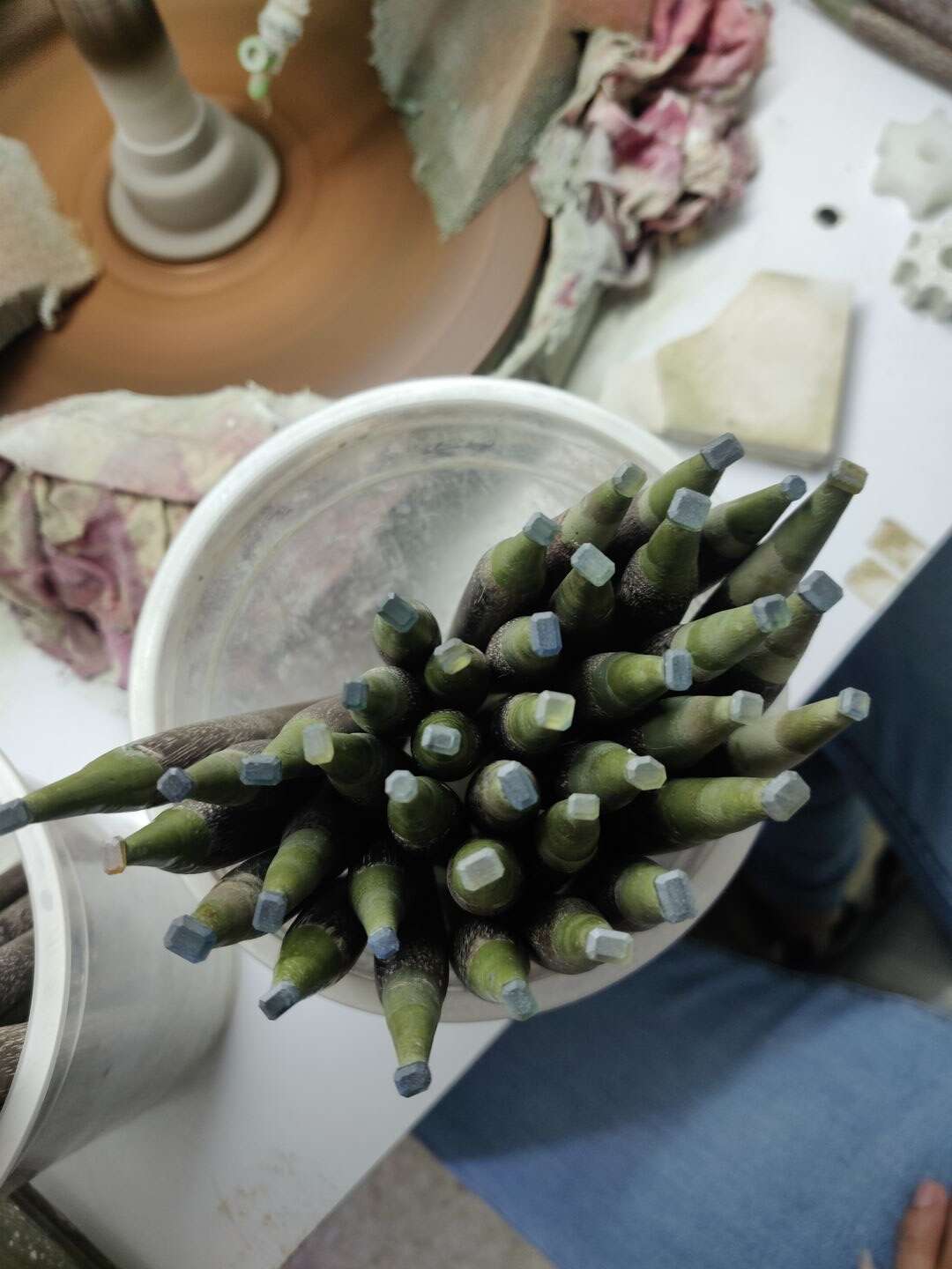 Gemstones work under process Bangkok factory