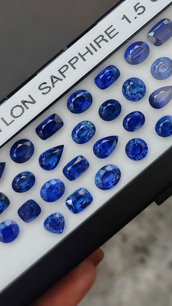 Latest production of Blue Ceylon Sapphires