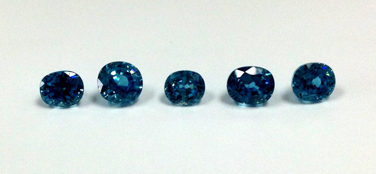 Natural blue zircon