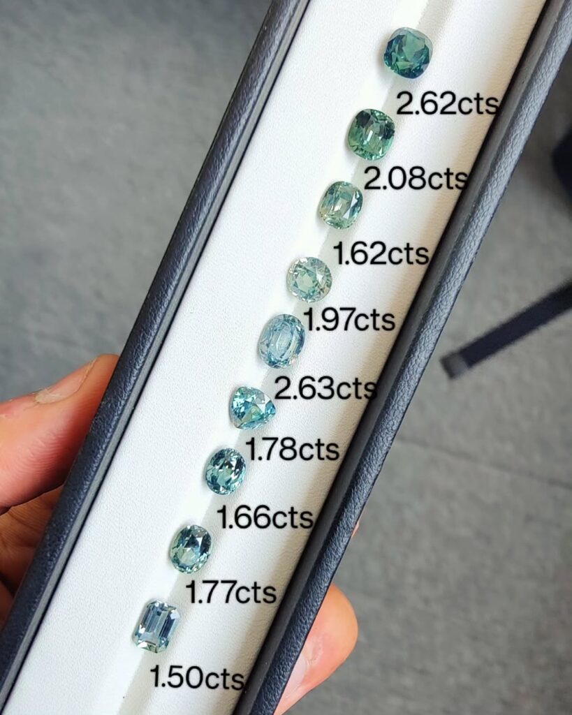 No Heat Montana Teal Sapphires