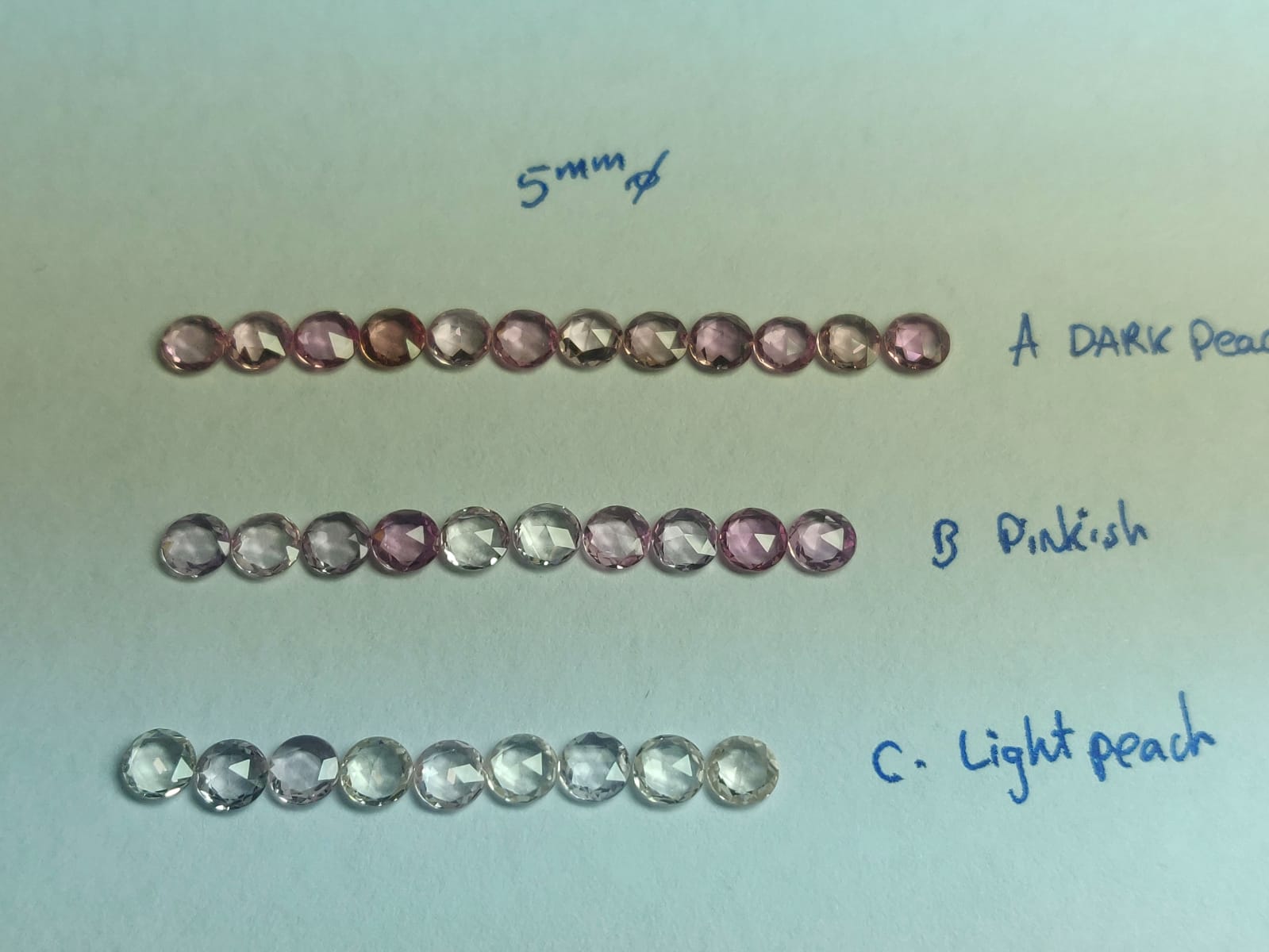 Padparadscha Peach Sapphire Rose Cut