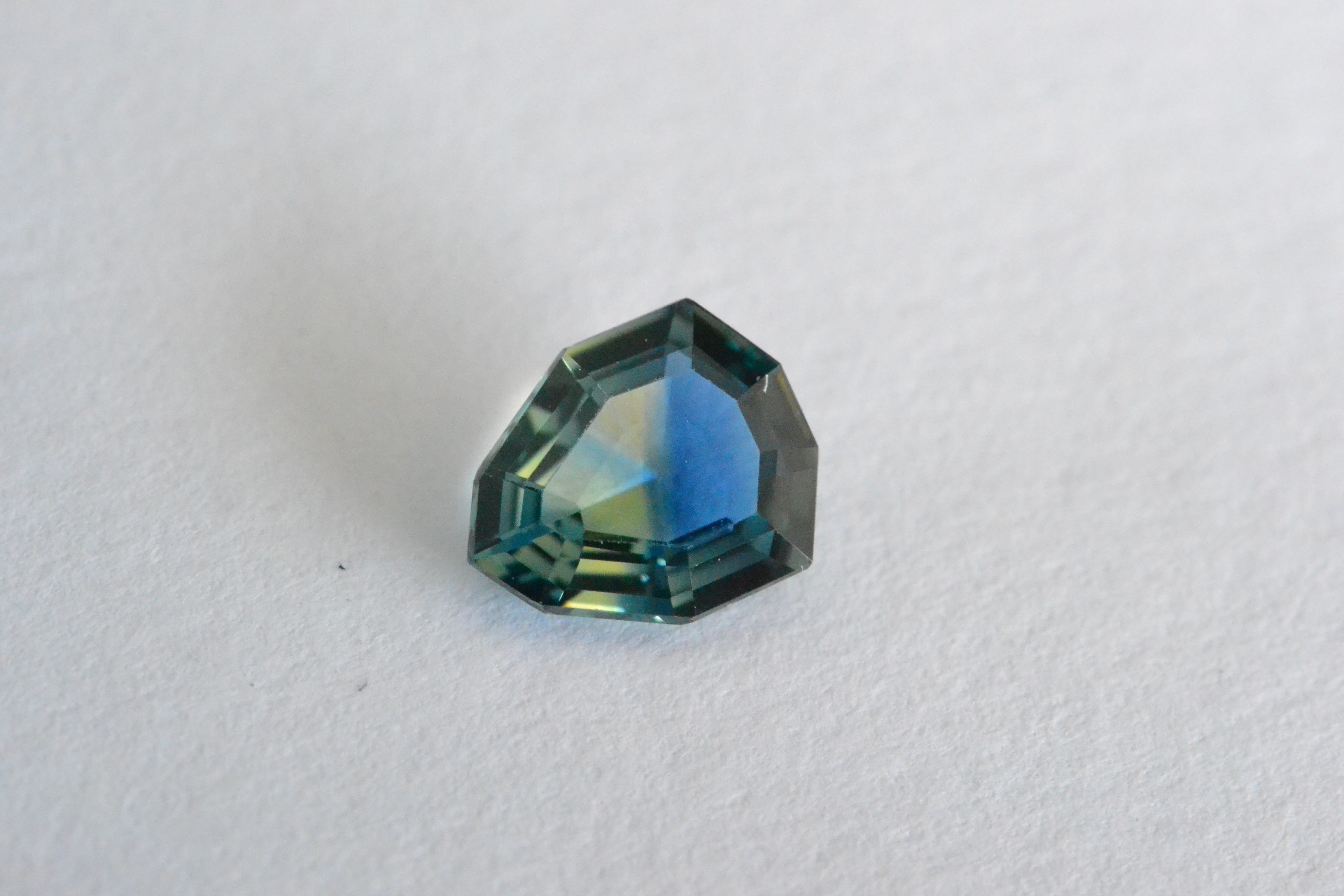 Parti Sapphire with a single middle color partition