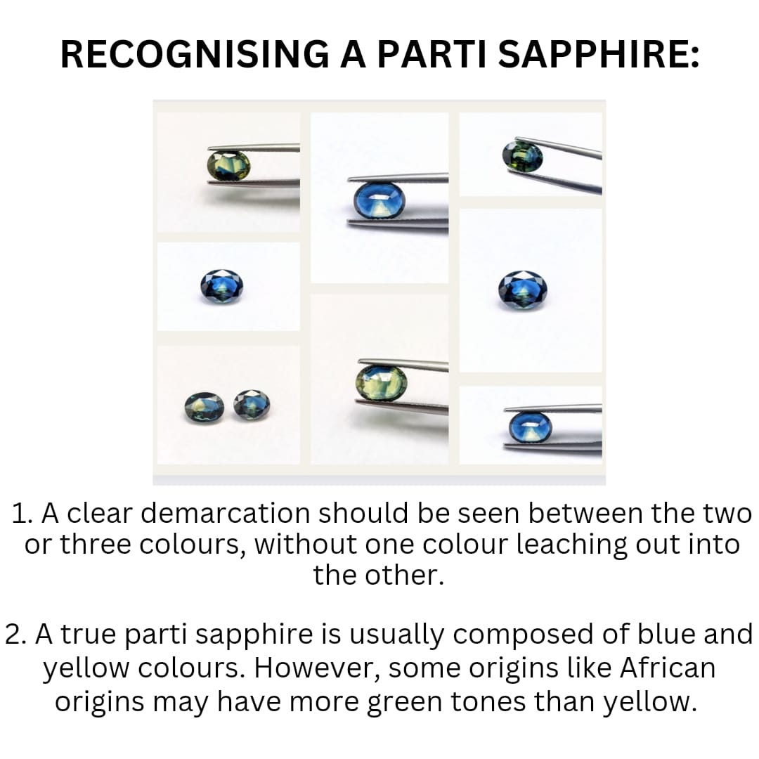 Parti Sapphire, Wholesale Sapphire, Blue and Yellow Sapphires, Wholesale Gemstones
