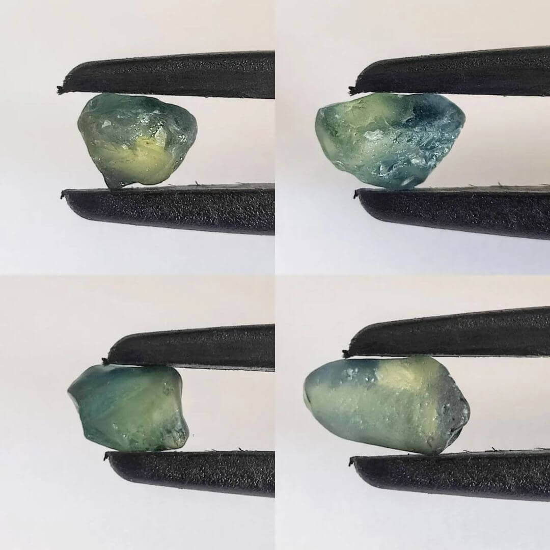 Rough Parti Sapphires, Wholesale Sapphires, Sapphires, Bicolor Sapphires