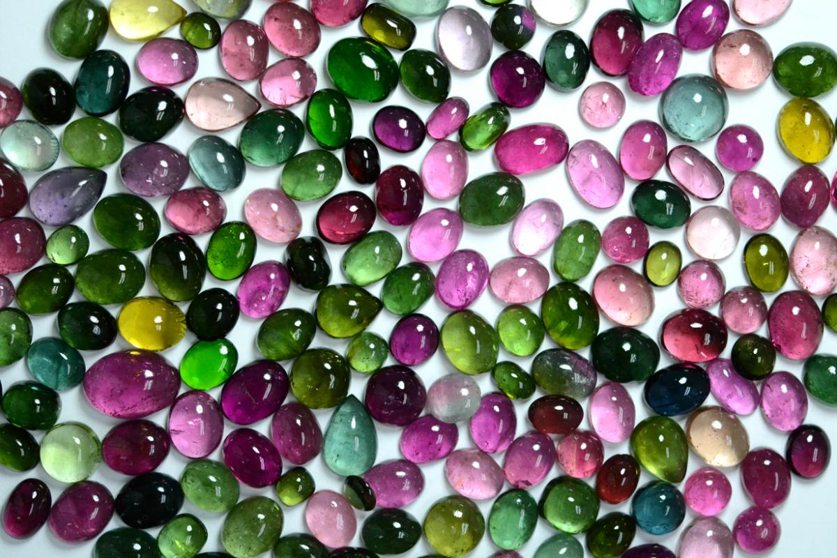 Tourmaline cabochons