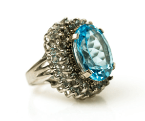 Blue topaz ring
