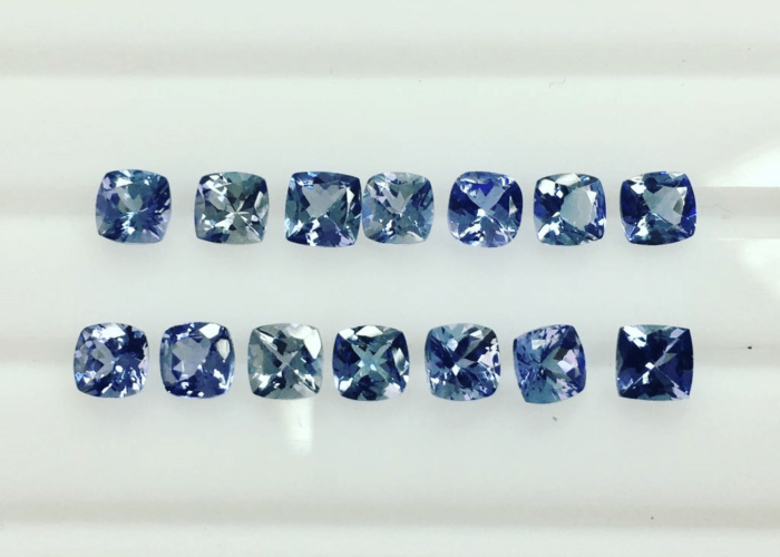 00 % Natural Unheated Tanzanite Cushions Navneet Gems