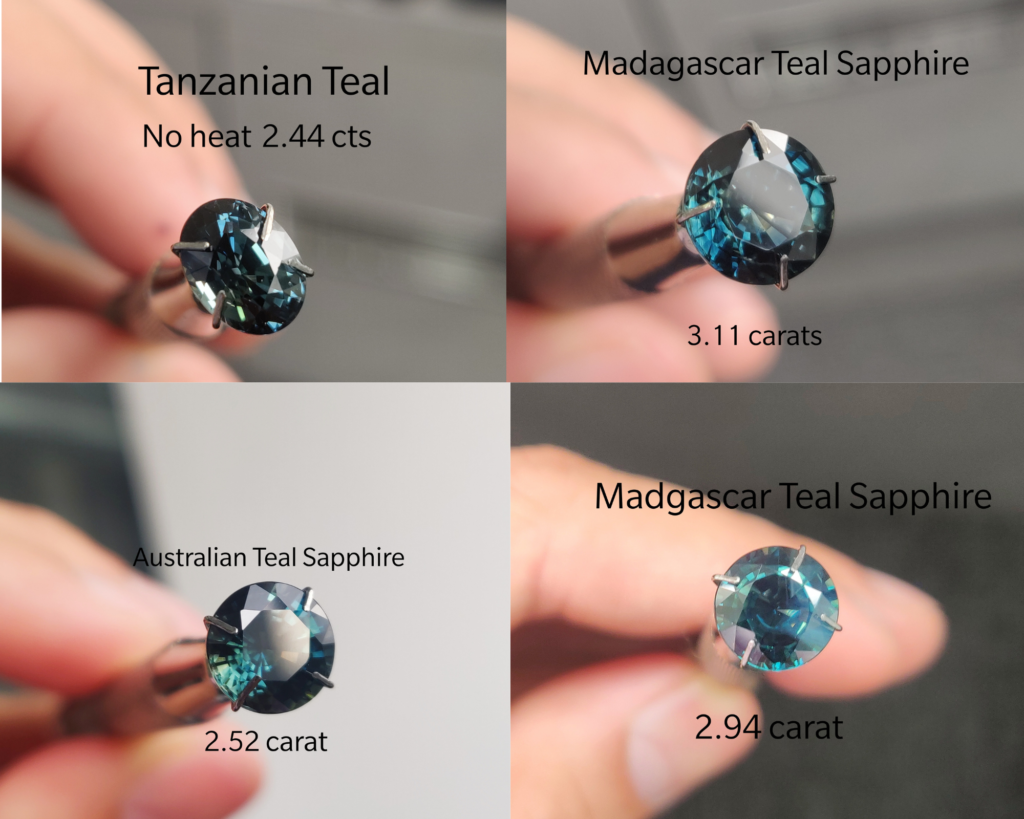 Teal Sapphires Navneet Gems